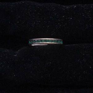 Green and Siilver Ring